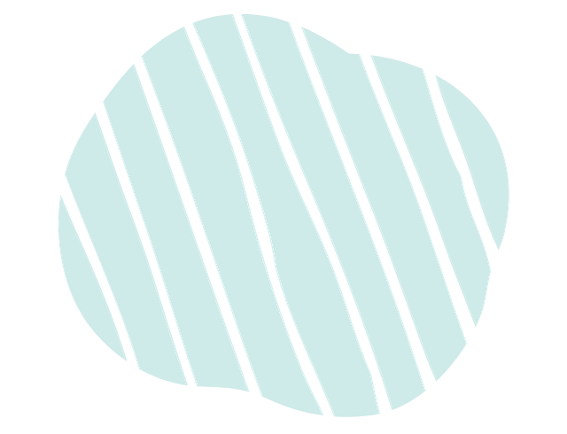 青い円のあしらい